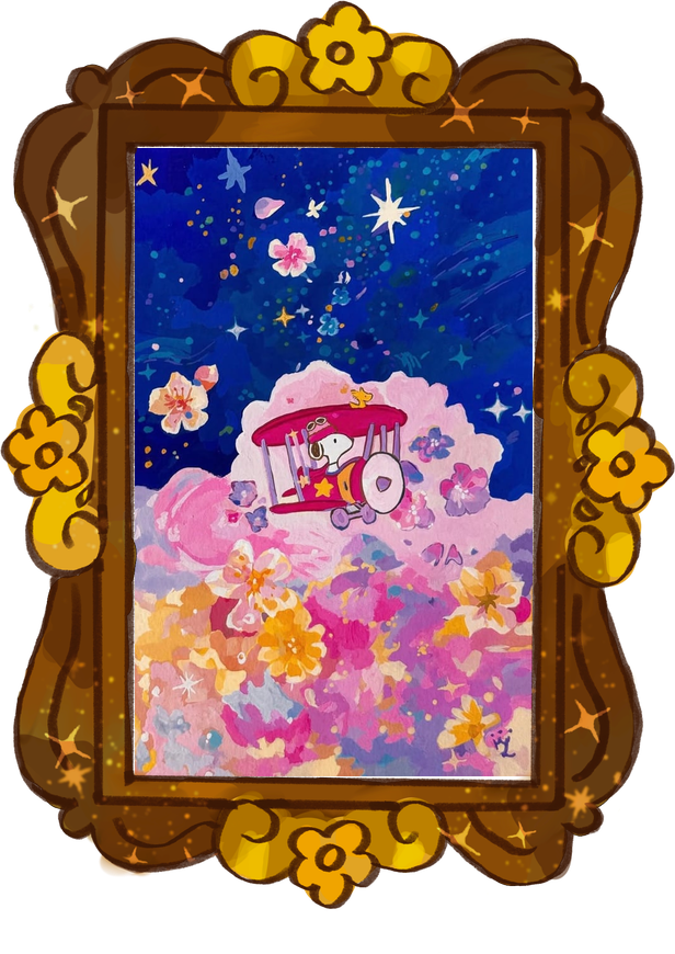 Snoopy!, framed