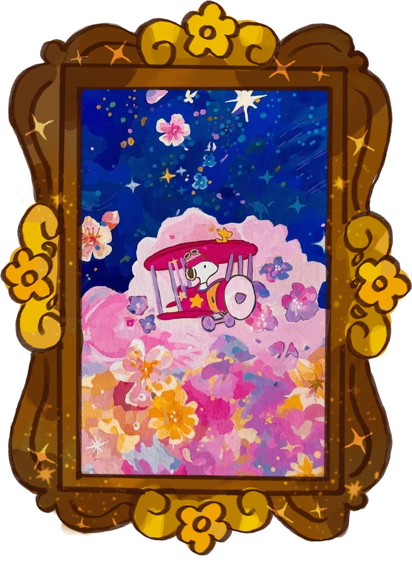 Snoopy!, framed
