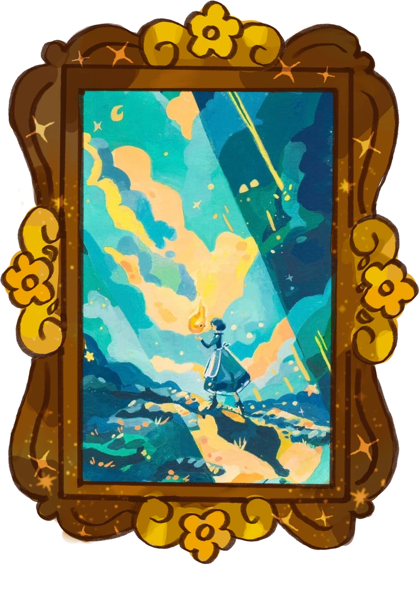 Sophie and Calcifer, framed