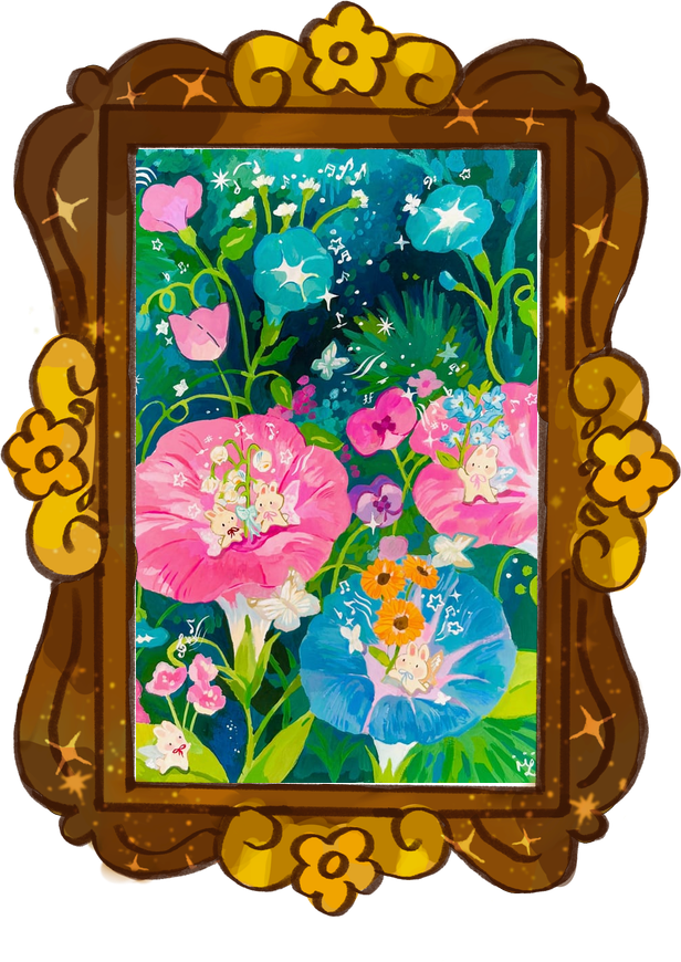 Garden Symphony, framed