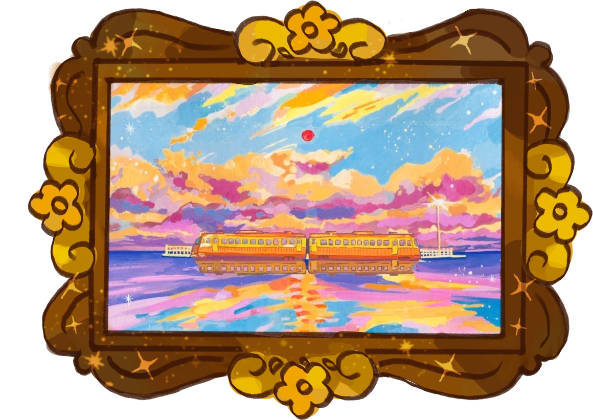 Sunrise over the Sixth Station, framed